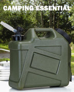 Camping Water Container, 2.5 Gallon Small(13.1x12x5.3in) Water Containers Jug, Truly No Leakage Water Storage, Green Water Tank,BPA Free Portable Emergency Water Can for Camping, Hiking