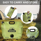 Collapsible 8L Water Storage Bag, BPA-Free Portable Folding Water Jug with Adjustable Faucet, Leakproof Emergency Water Bag for Camping, Hiking, Riding, Outdoor Sport (1, Green)