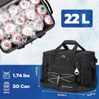 Maelstrom Soft Sided Cooler Bag, 30/40 Can Collapsible Insulated Ice Chest, Large Leakproof Portable Storage for Camping, Travel, Kayaking & Beach