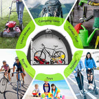 Happy Travel Bike Storage Tent Shed, Outdoor Waterproof Bicycle Covers Shelter with Window for 2/3/4/6 Bikes,Oversized Outside Portable Sheds for Lawn Mower,Garden Tools