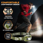 Foxelli USB‑C Rechargeable LED Headlamp – Ultra‑Light 2.4 oz & Bright 180 Lumens – Red/White Light, 5 Modes, IPX5 Waterproof, 40 h Runtime for Trail Running, Camping, Hiking