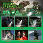 Dinosaur Headlamp for Kids Flashlight Rechargeable Led Dino Head Lamp Roar & Silent Mode, T-Rex Dinosaur Toys for Kids 3 4 5 6 7 8, Camping Gear, Easter Gifts for Boys Girls Adults