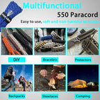 VVAAGG Reflective Paracord Rope 100FT, 7 Strand Nylon para Cord Lanyard Utility 550 Parachute Cord, 4mm Thin Tent Rope for Outdoor Camping Hiking