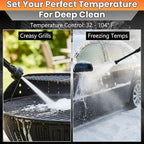 Portable Cordless Pressure Washer with 3.4-Gallon Tank, 6-in-1 Nozzle, Max 330PSI, 30000mAh Lithium Battery, Portable Sprayer Washer for Home, Camping, and Pet Cleaning