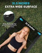 Gonex 31.5" Extra Wide Camping Cot with Breathable Mesh Fabric Supports 350lbs, Portable Ultralight Folding Cot Bed for Adults Travel, Beach, Home, Sleeping (Mesh)