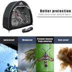 Bike Cover Storage Tent, Outdoor Portable Storage Tent, 210D Oxford Fabric PU4000 Waterproof for 2-3 Bikes, Suitable for Storing Bicycles,Motorcycles,Garden Tools,Lawn Mower,Various Tools