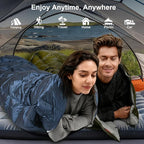 Down Camping Blanket - Lightweight, Packable, Warm & Puffy Outdoor Travel Quilt for Sleep, Hiking, Backpacking, Stadium, Festivals, Water-Resistant Sleeping Bag 55"x79"