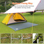 Hikeman Tent Footprint - Waterproof Camping Tarp, Heavy Duty Tent Floor Saver, Ultralight Ground Sheet Mat for Hiking, Backpacking, Hammock, Beach - Storage Bag Included(PU3000mm,140 * 210CM)