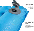 Teton Altos Inflatable Sleeping Pad, Sleeping Mat for Camping, Backpacking, Hiking, Budget Friendly and Durable