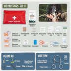 Monterra Survival Kit, 265 Pcs, Emergency Gear and Supplies, First Aid, Bug Out Go Bag, EDC, Molle System Backpack, Hiking, Camping, Outdoor Accessories, Hunting Gifts for Men.