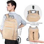 35L Foldable Waterproof Backpack For Outdoor Sports Travel Inside Wet Clothes Compartment Packable For Multiple