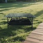 Black Foldable Camping Table, Portable Aluminum Folding Table That Fold Up Lightweight, Outdoor Beach Grill Table for BBQ, Backyard, Party, Patio, Picnic