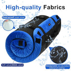 Memory Foam Camping Mattress pad, Sleeping Mat for Adults with Non-Slip Bottom, Portable Roll Up Mattress, Cot Pad for Car Camping(Twin XL, Blue)
