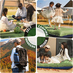 Camping Sleeping Pad, Thick 5 Inch Camping Mat with Pillow Built-in Foot Pump Ultralight Inflatable Sleeping Pads for Camping, Backpacking, Hiking, Tent