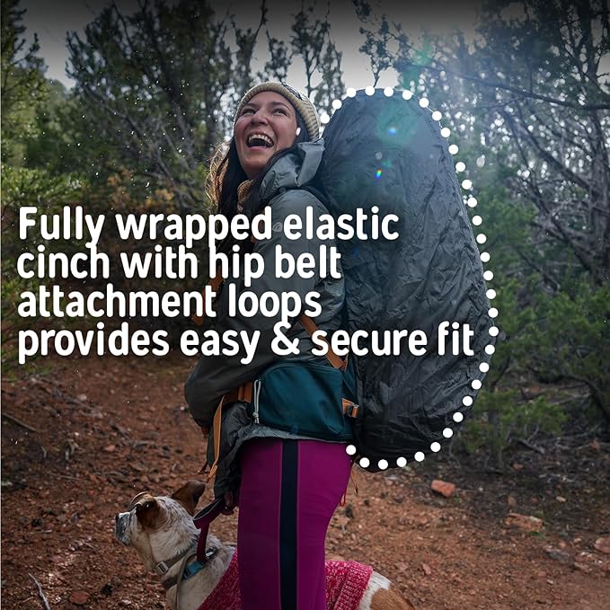 Kelty Asher Day Hiking and Backpacking Pack + Pack Raincover Bundle