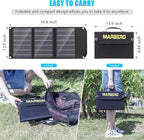 MARBERO Portable Solar Panel 30W Solar Panel Charger 23% High Efficiency Foldable Solar Panels QC3.0 USB & DC Port Compatible with Cell Phone Ipad Laptop IP65 Waterproof for Camping Outdoor Cloudy