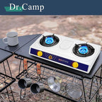 20000 BTU power outdoor camp yard hiking camping propane stove cooker grill with CSA listed regulator and gas hose, white color