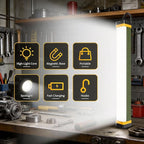 Mechanic Work Light, 7000LM Magnetic Work Lights, Rechargeable LED Work Light Bar, Portable Cordless Underhood Work Lights with Hooks for Inspection Workshop Emergency