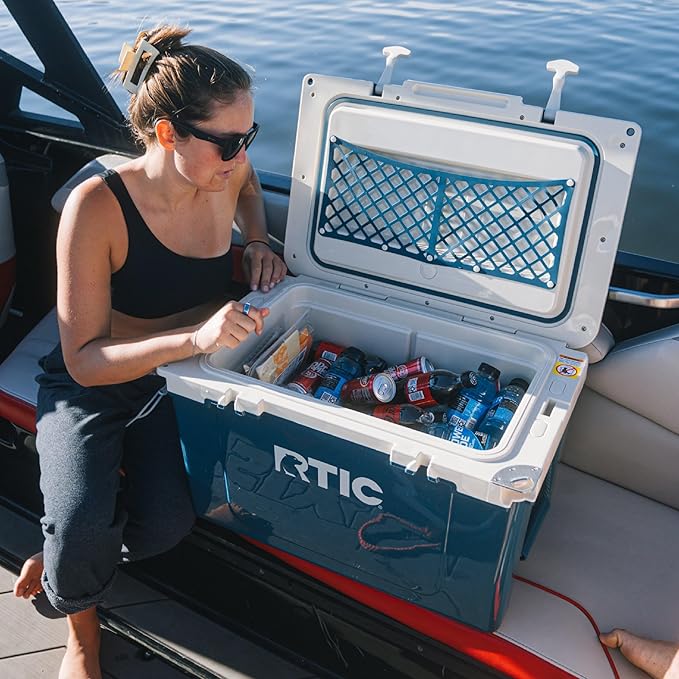 RTIC Ultra-Light 52 Quart Hard Cooler Insulated Portable Ice Chest Box for Beach, Drink, Beverage, Camping, Picnic, Fishing, Boat, Barbecue, 30% Lighter Than Rotomolded Coolers
