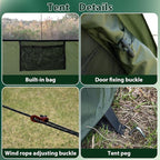 Inflatable Camping Tent with Hand Pump Waterproof Outdoor Blow up Tent 2-8 Person Oxford 4 Season Glamping Air Tent Cabin House with Mesh Windows & Door