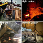 DANCHEL OUTDOOR TSG Portable TA1 Titanium Tent Wood Stove for Backpacking Camping, Collapsible Hot Tent Stove Rollable Chimney Pipe Cooking Hiking (Small/Large)