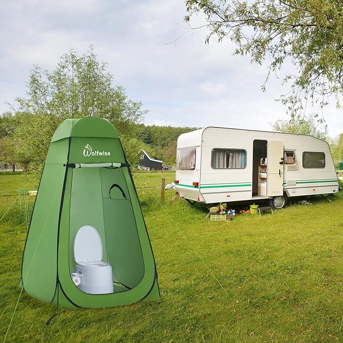WolfWise Pop Up Changing Tent for Beach, Camping Portable Shower Tents, Outdoor Privacy Bathroom, Change Dressing Clothes Tent Pop Up Instant for Camp, Toilet, 6.2ft/6.6ft/6.9ft High