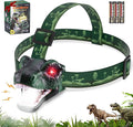 EverBrite Dinosaur LED Headlamp, T-Rex Head Lamp with Roar & Silent Mode, Batteries Included, Hands-Free Headlight for Camping, Hiking, Night Walking, Costume & Outdoor Use