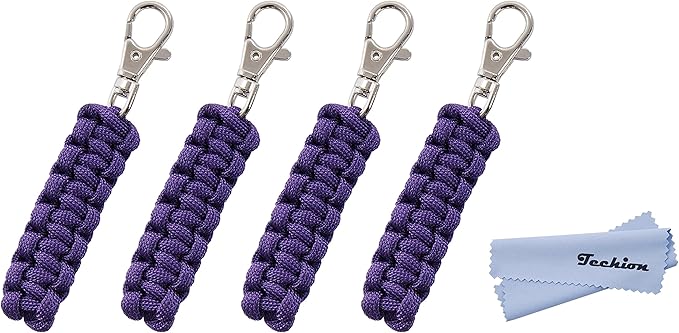 4 Pack Paracord Zipper Pulls for Backpacks, Tents, Trolley Cases, Traveling Cases, Jackets and Many Other Items That with Zippers