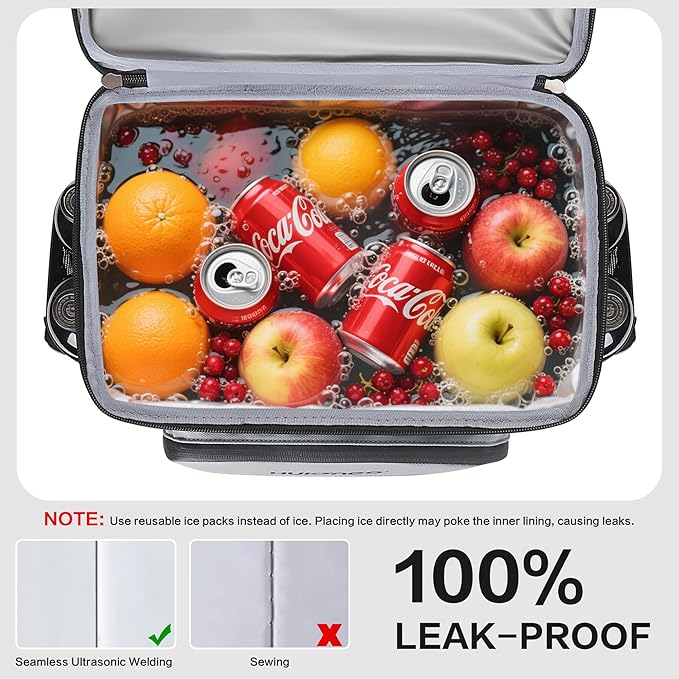 Large 52cans Waterproof Insulated Cooler Backpack for Men & Women, Leak Proof Backpack Cooler, Soft, 8Gal