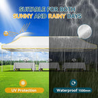Hoteel 10x30 Pop Up Canopy Tent Heavy Duty Without Sidewalls, Waterproof Party Tent, Easy Set-up Commercial Instant Tents with Roller Bag & Sandbags, Hexagonal Leg (1-Year Warranty)
