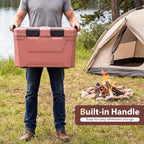 COSTWAY Insulated Portable Cooler, Hard Shell Ice Chest w/ 2 Cup Holders, Bottle Opener, Drain Plug, 3-Day Ice Retention, Outdoor Leak-Proof Dry Box for Beach, Camping, Fishing, Picnic