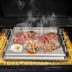Griddle for Gas Grill Metal Cooking Griddle Pan for Outdoor Gas Grill, 17" x13" Flat Top Plate Skillet Pan Teppanyaki Insert for Weber Charbroil Camp Chef and Charcoal