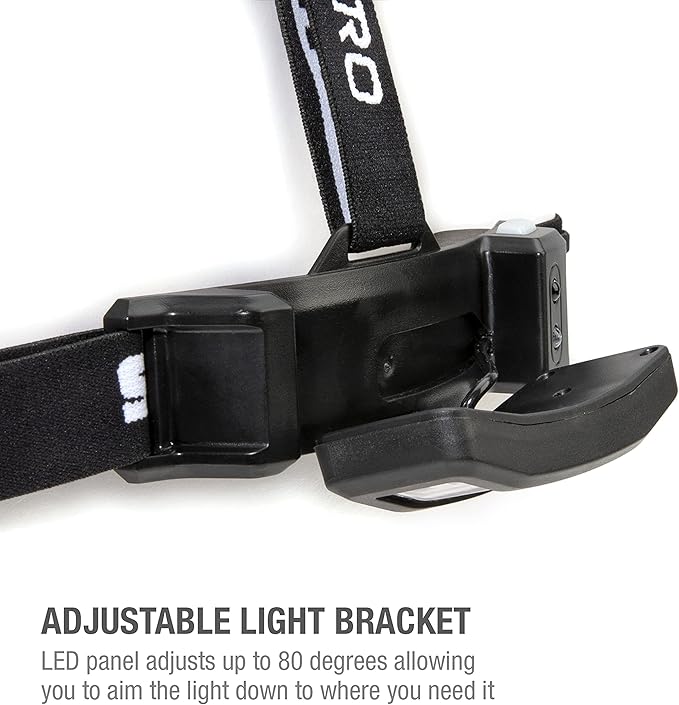 Steelman Pro Slim Profile Motion Activated LED Headlamp with Red LED Night Vision Mode and Rear Safety Flasher