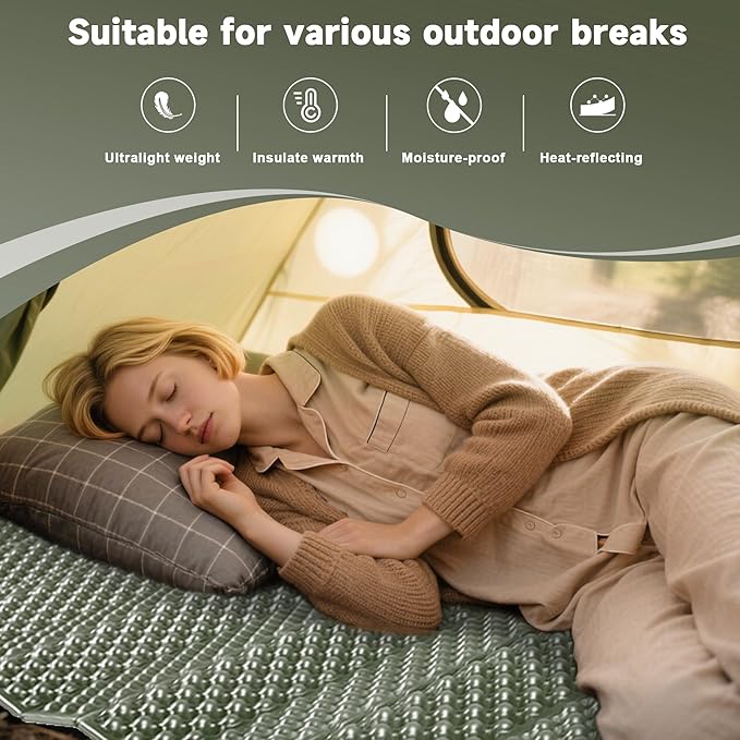 Ultralight Closed Cell Foam Sleeping Pad for Hiking,Moisture-Proof Folding Sleeping Pad Backpacking,Sleeping Mat for Camping,Car Camping Mats