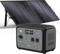 OUKITEL 512Wh Portable Solar Generator with 200W Solar Panel, P800 Solar Power Station with 2x800W AC Outlets (1600W Peak), 500W Fast Charging, Emergency Power Station for Home, Camping & RVs