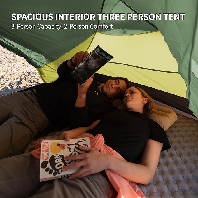 Naturehike Mongar Base 2-3 Person Camping Tent, Lightweight Waterproof Backpacking Tent with Footprint