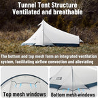 Naturehike 2.2lb/3.2lb Ultralight Backpacking Tent - 1/2 Person Waterproof Tunnel Tent with Lightweight Aluminum Pole, Easy Setup One Man Tent for Camping, Backpacking, Hiking, Hunting