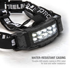 Steelman Pro Slim Profile LED Motion-Sensing Headlamp with Rear Safety Flasher, 3 Brightness Settings, 20m Beam, Water-Resistant, 3 AA Batteries