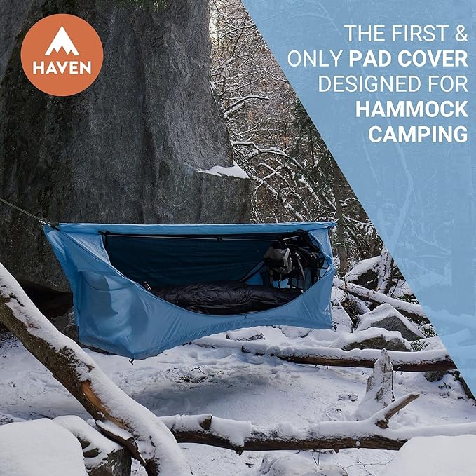 Haven Insulated Pad Cover - Hammock Accessories for Insulated Hammock Pad - Camping Hammock Sleeping Pad Accessories - Second Gen (Standard Size)(Pad Not Included) (Standard Size 78L x 24W)