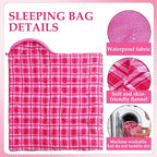 Uniqwamer Kids Sleeping Bag for Girls Boys - 4 Seasons Cold & Warm Weather Flannel Camping Sleeping Bags, Lightweight & Waterproof 45°F Sleeping Bag for Camping Hiking Outdoor Travel