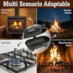 Enhon Cast Iron Baked Potato Cooker Latch, Cast Iron Potato Roaster for Wood Burners, Multifuel Stoves and Open Fires, Campsite Cooker for Flavorful Potatoes, Uniform Heating