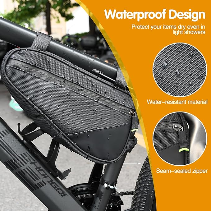 Bike Repair Kit, Bicycle Repair Bag With Tire Pump, Bike Tool Kit for Camping Travel, 16-in-1 Bike Multitool, Bicycle Tire Repair Kit, 4mm and 5mm Allen Wrenches, Used for Mountain Bike and Road Bike