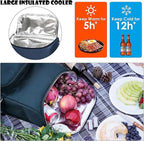 Picnic Backpack for 2 Person with Large Insulated Cooler Bag, Picnic Basket Set with Wine Pouch, Waterproof Picnic Blanket & Cutlery Set. Perfect for, Camping, Party,Wedding Gift for Couple,Blue