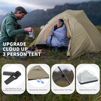 Naturehike Cloud Up 3 Person Backpacking Tent with Footprint - 3 Season Free Standing Lightweight 3 Person Camping Tent | with Footprint, Free Standing, Dome, Camping, Hiking, Waterproof