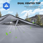 OLIXIS 10x10ft Pop Up Canopy Tent, Heavy Duty 1-Person One Push Setup, Portable Outdoor Shelter for Beach, Events, Camping Includes Rolling Carry Bag, Grey