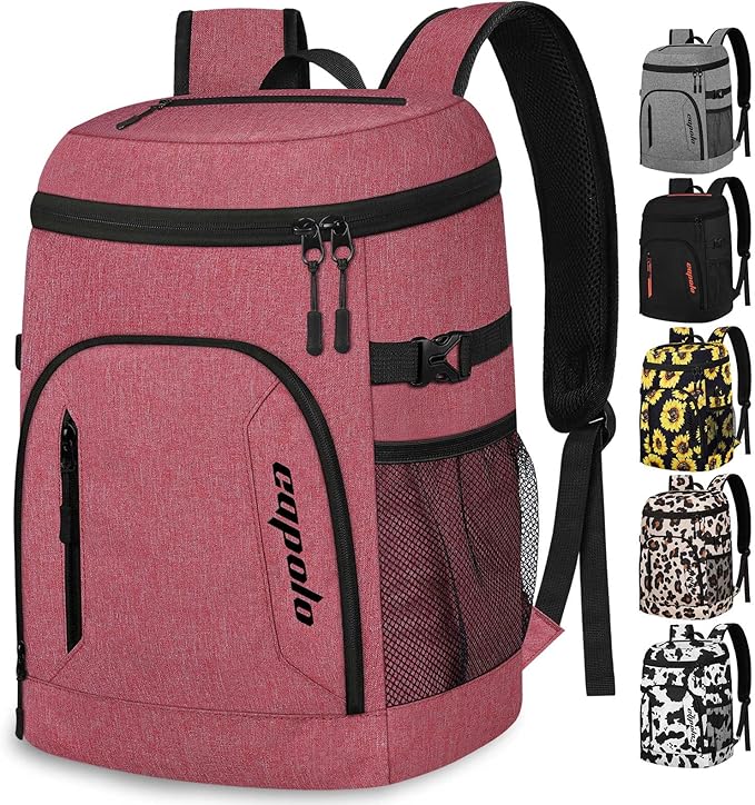 Capolo Cooler Backpack for Men Women Insulated Backpack Cooler Leak Proof Thermal Bag Beverage Soft Cooler Bag Lunch Backpack for Camping 30/45 Cans