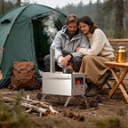 Upgraded Wood Burning Sauna Hot Tent Stove, 2 in 1 Tent Wood Burning Stove with Chimney Pipe for Outdoor Camping Heating, Camping, Hunting, Heating, Cooking, Ice Fishing, Boiling Water