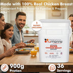 Numanna Survival Kit 850 Servings Includes 1 Family Pack with Meat, 1 Diced Chicken, 1 Ground Beef, 2 Defender Nutritive Packs with Meat & 6 Hormone-Free Milk Powder Pouches for Camping, Daily Use