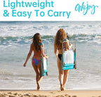 #WEJOY Folding Beach Chair for Adults, Lightweight Beach Chair with Shoulder Straps, High Back Camping Chairs with Hard Armrest, Supports 300lbs for Outdoor Lawn Concert