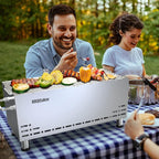 Portable Charcoal Grill,Heavy-Duty Stainless Steel Small BBQ Grill with Double-Layer Insulation Design,170 Sq. In. cooking Area,Tabletop Grill with Travel Bag for Outdoor Camping and Picnic